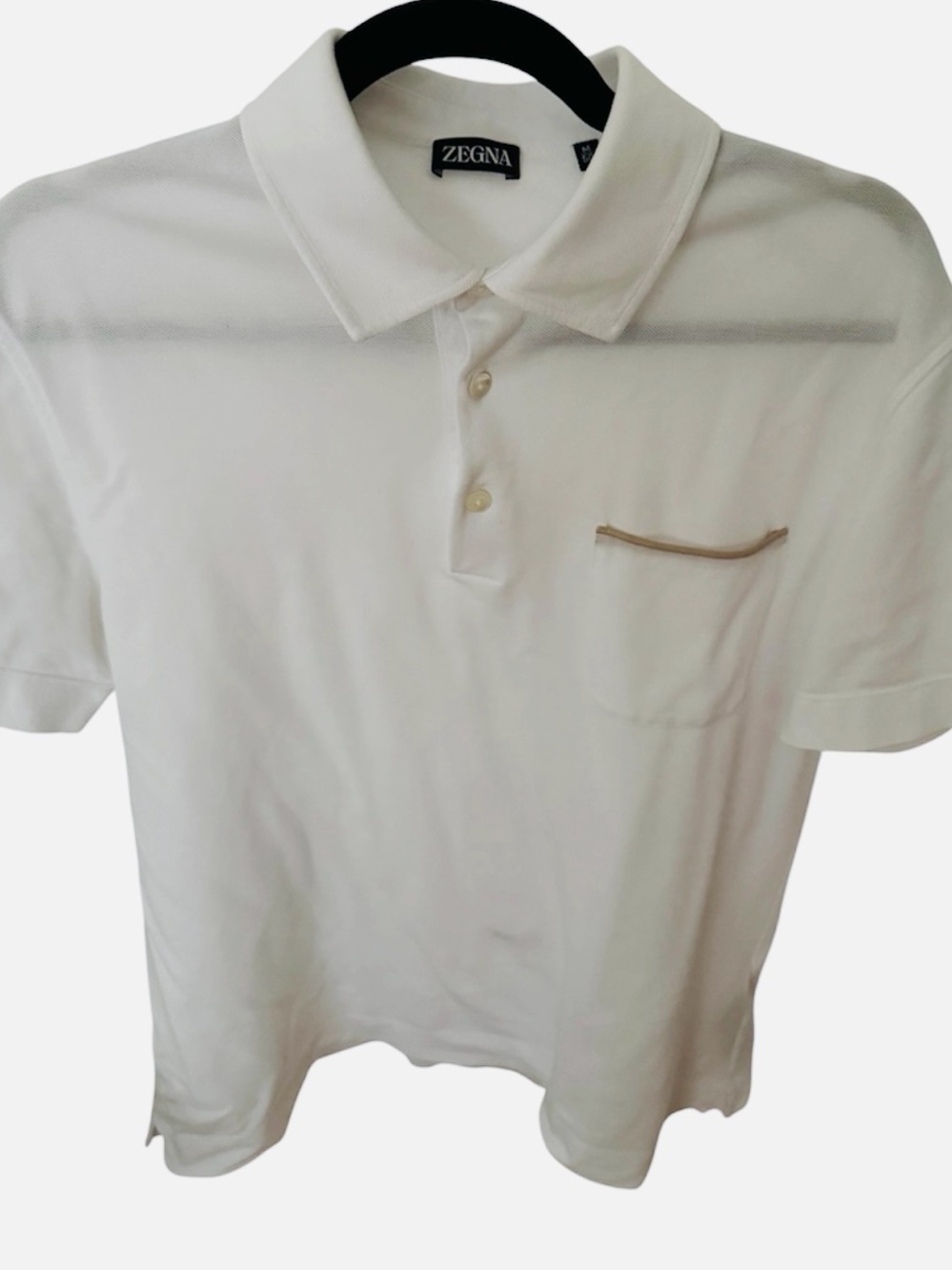 Zegna white polo size medium